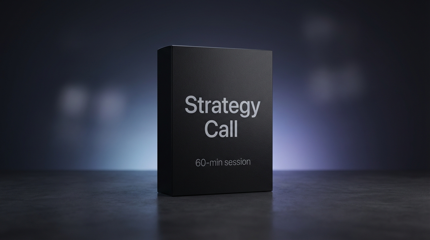 60-Minute Strategy Call product box, by Bow Tie Kreative